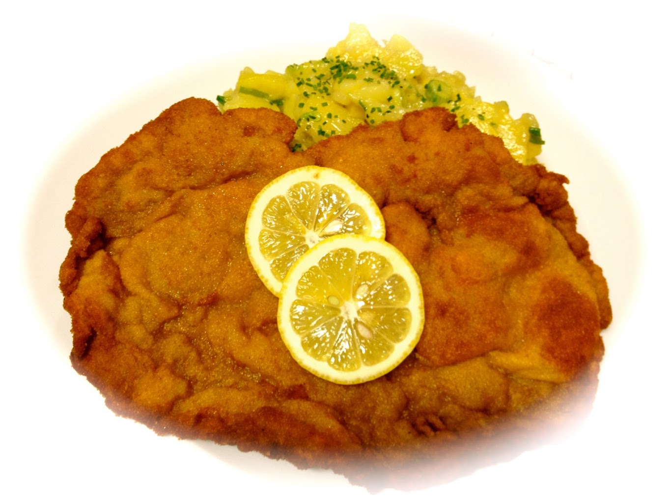 Original Wiener Schnitzel at the Wirtshaus Halali