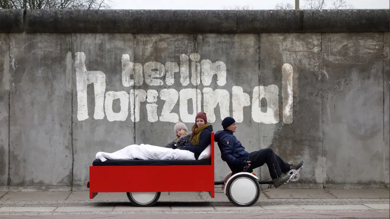 A BedBike tour offers a relaxed way to see Berlin's sights from the comfort of a bed on wheels.