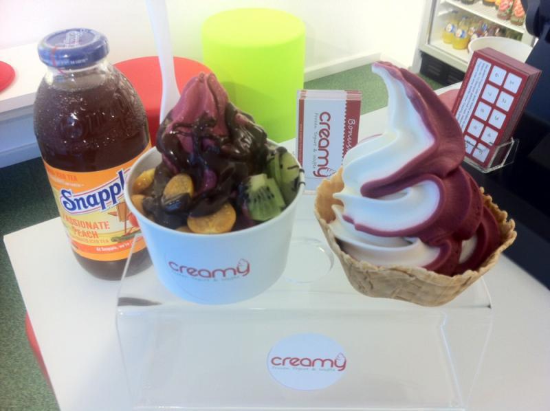 Foto: Creamy Frozen Yogurt & Waffle