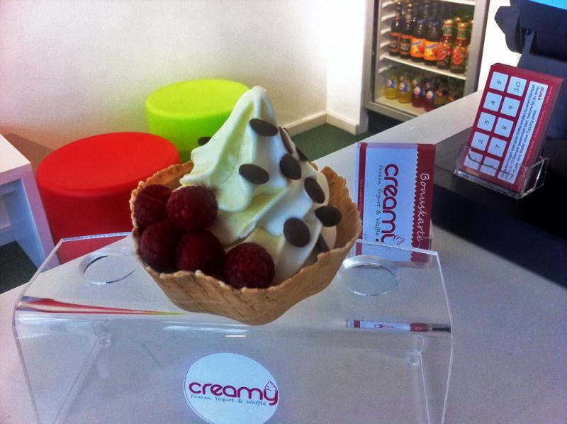 Foto: Creamy Frozen Yogurt & Waffle