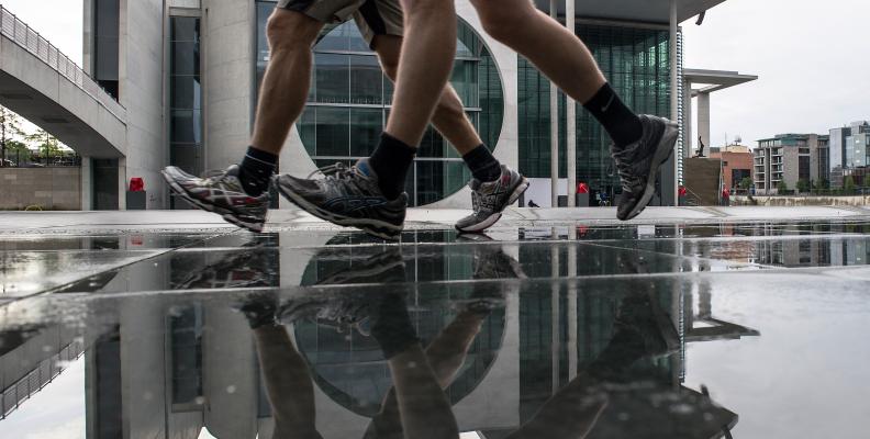 Jogging through Berlin City