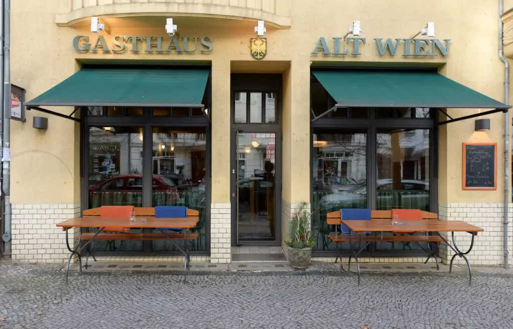The Gasthaus Alt Wien in Prenzlauerberg serves crispy thin schnitzel and traditional Austrian dishes.